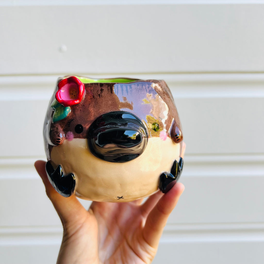 Flowery Platypus Pot