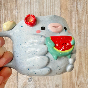 TARDIGRADE mug with watermelon friend