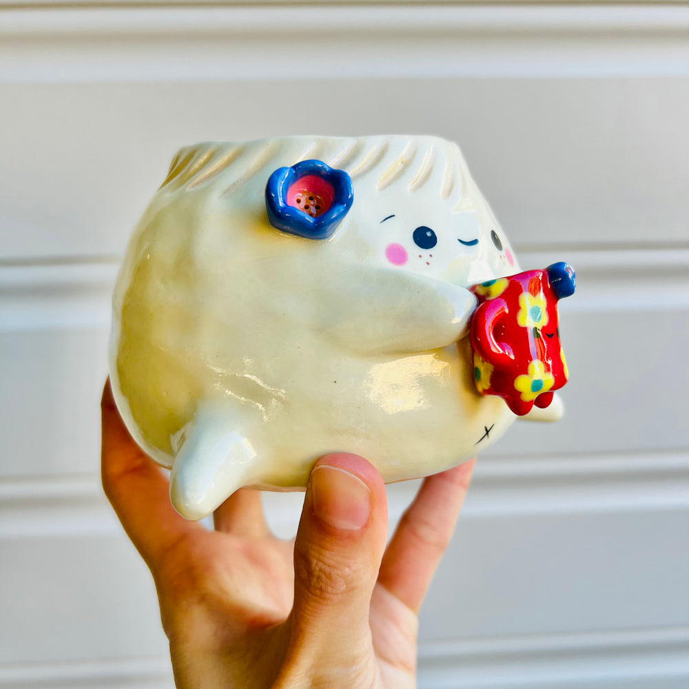 Dumpling VASE with coffee mug friend, photo 2 of 5