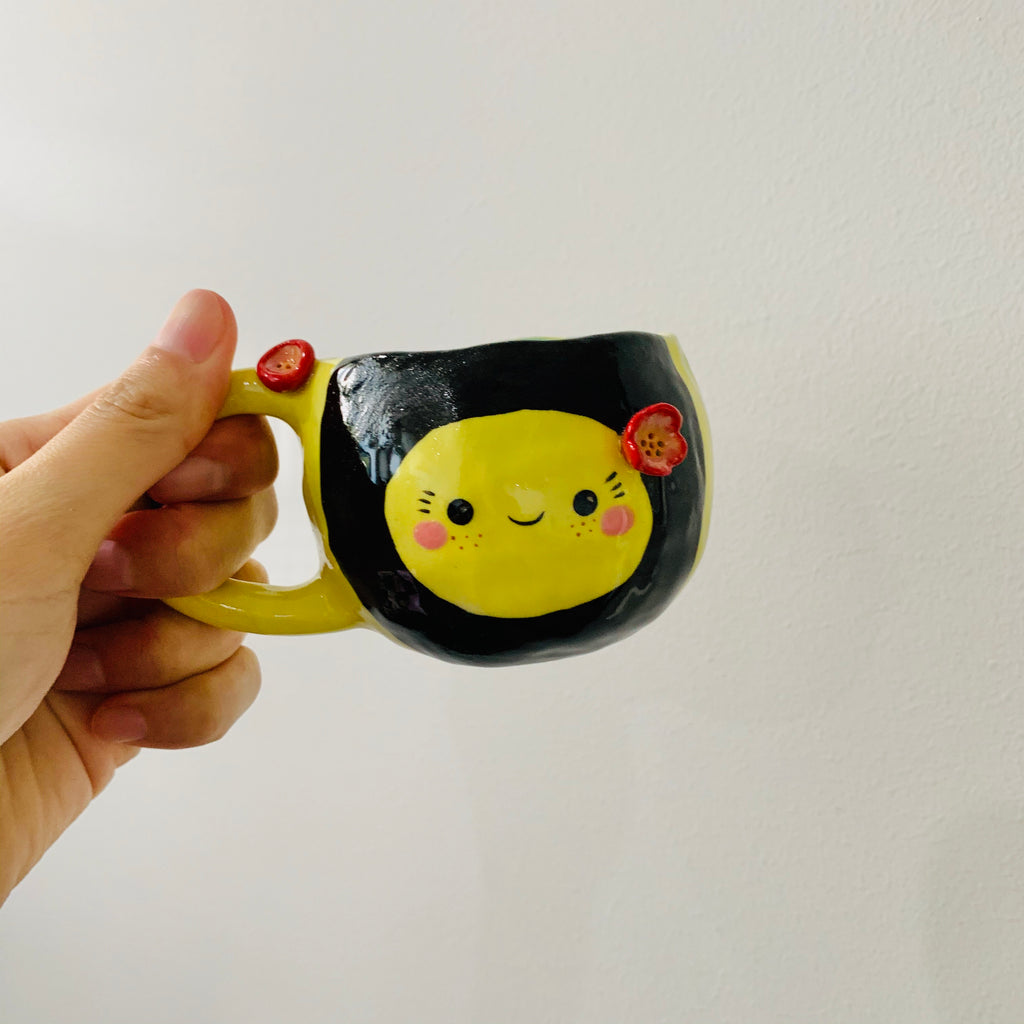 GREEN ‘Bee Happy’ Espresso/Tea cup - approx. 150ml