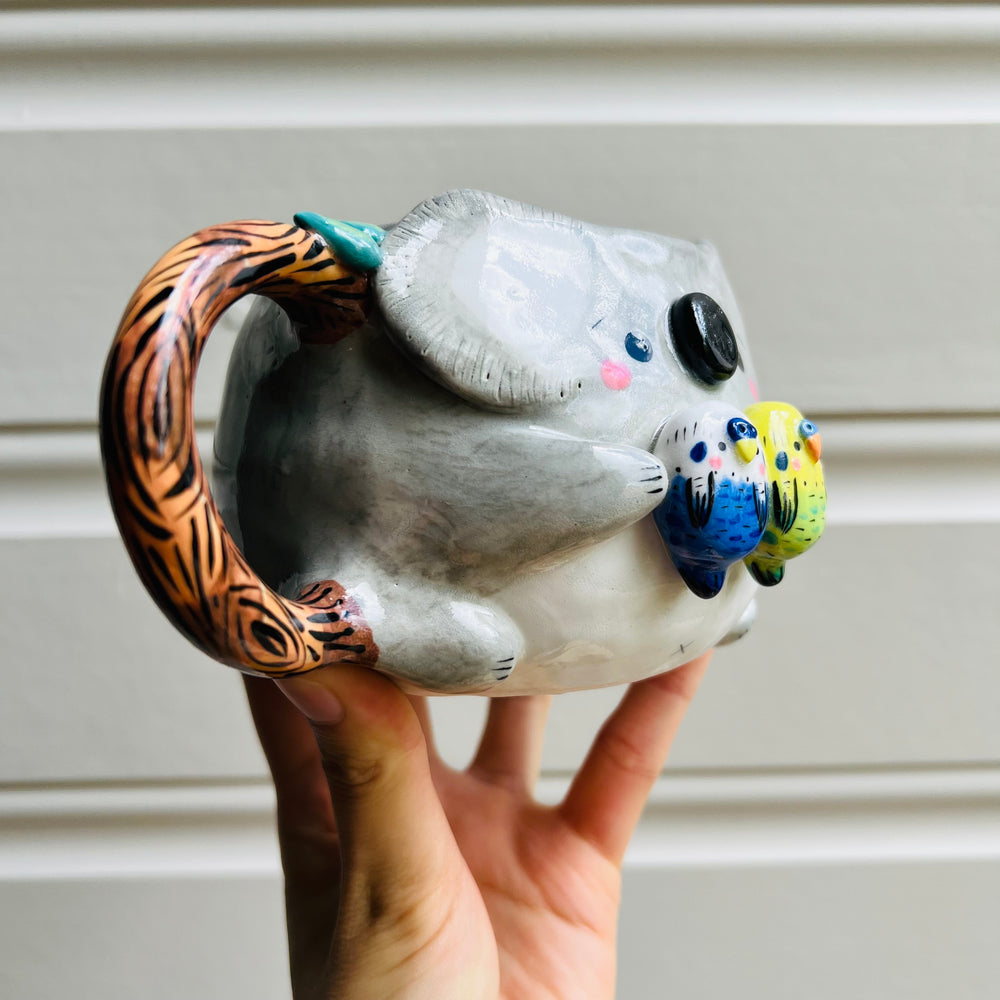 Koala Mug with Budgie friends, photo 2 of 5