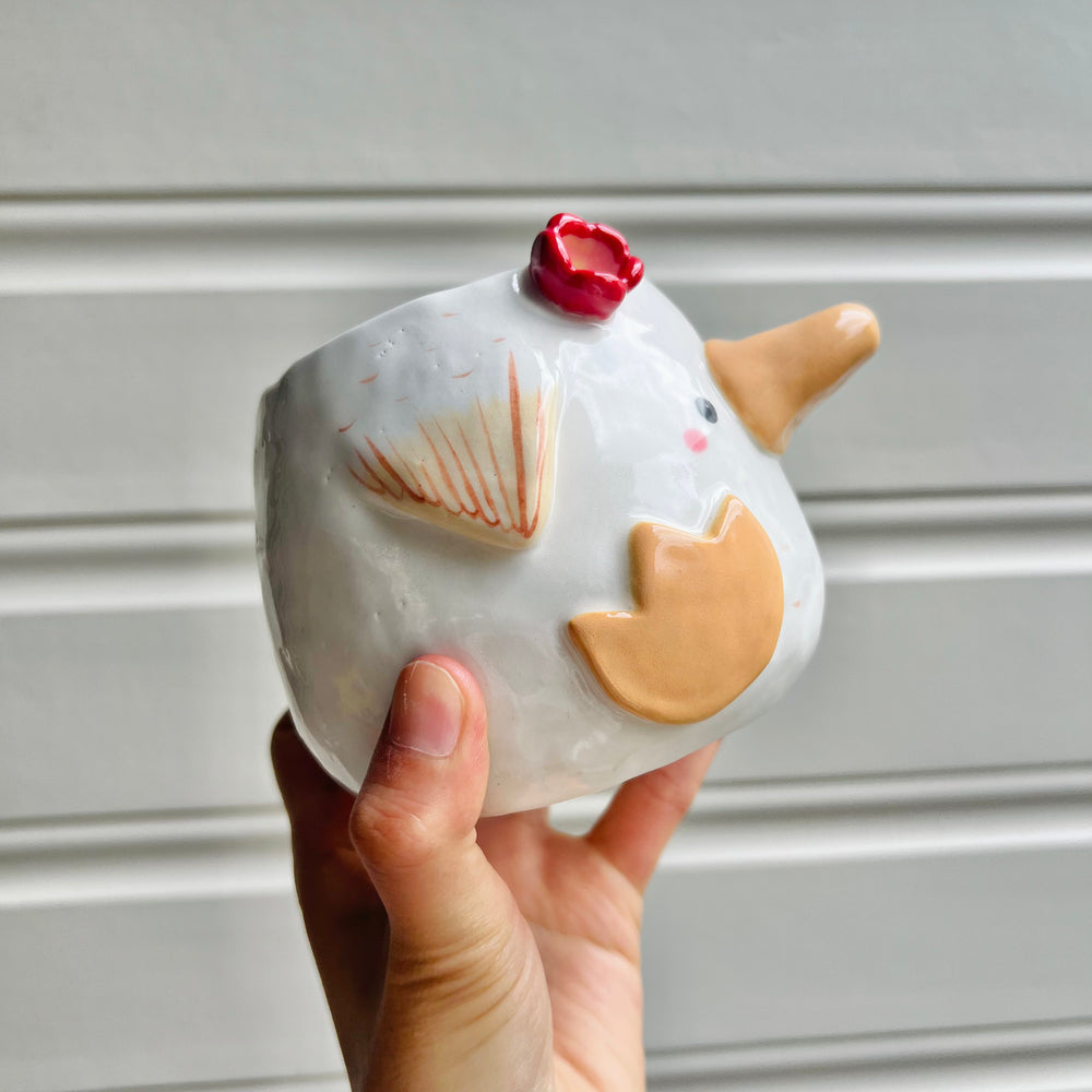Flowery duck pot with duck friend, photo 6 of 7