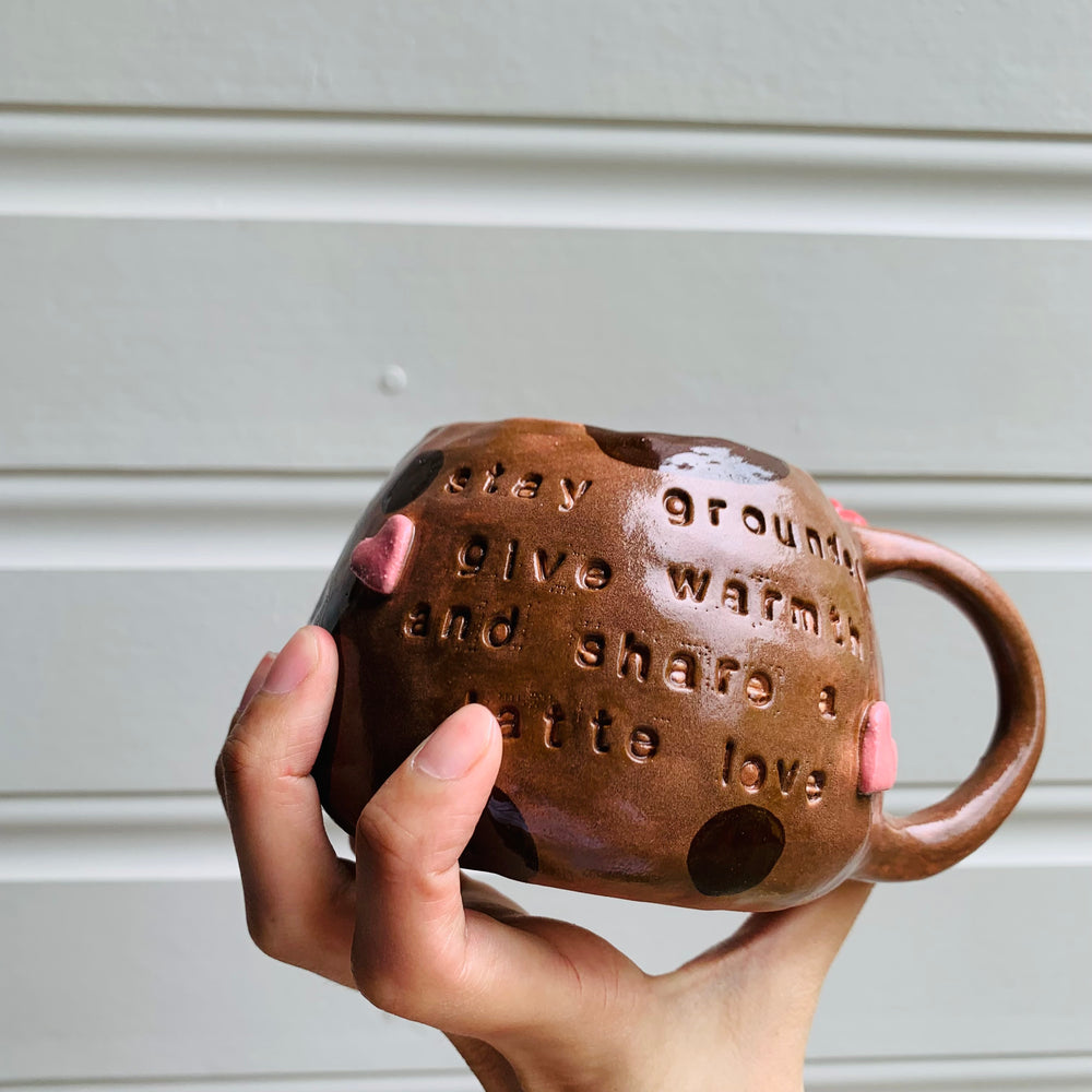Brown DOGGO coffee pun mug with mug friend, photo 3 of 12