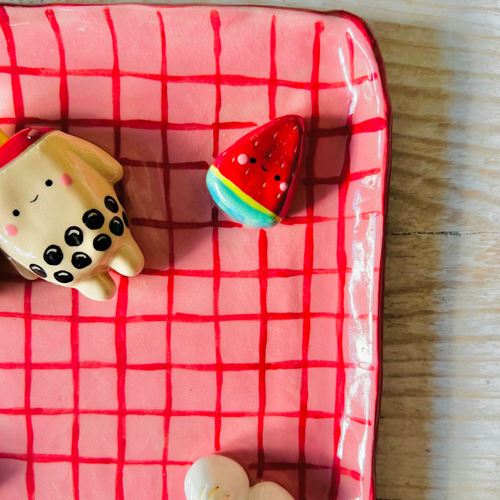 Cactus bubble tea picnic trinket dish, photo 3 of 6