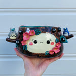 Happy flowery tree with Totoro with friends planter