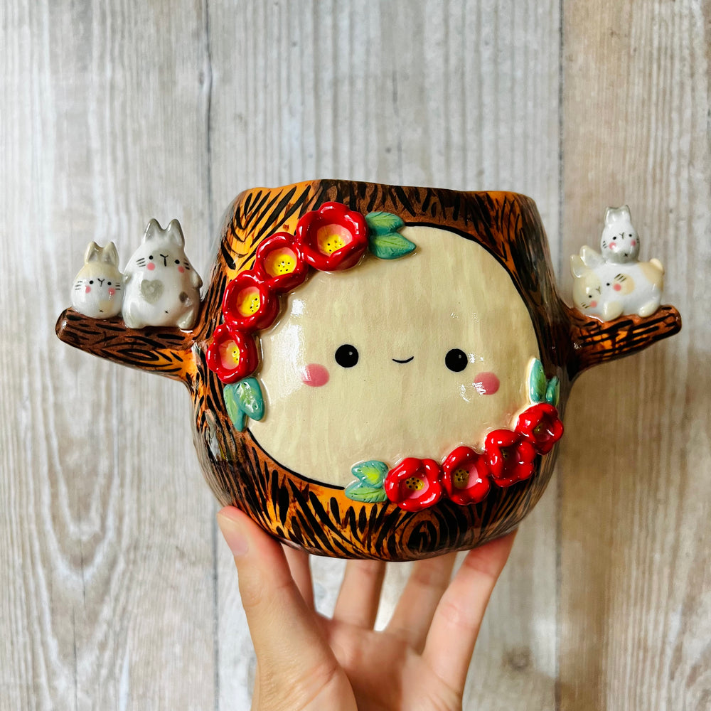 HAPPY TREE POT with Bunny friends, photo 1 of 8