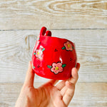 LNY Flowery Daruma Bunny pot