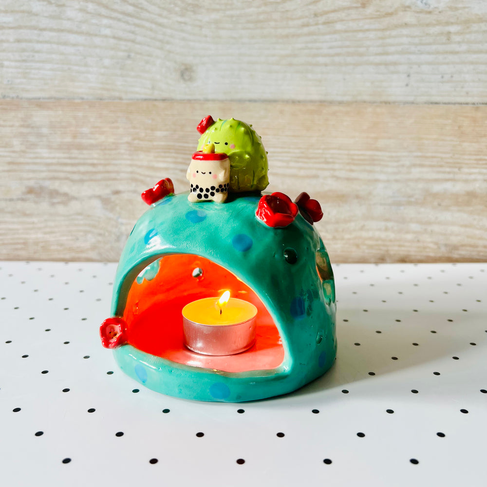 Classic cactus bubble tea candle holder, photo 1 of 8