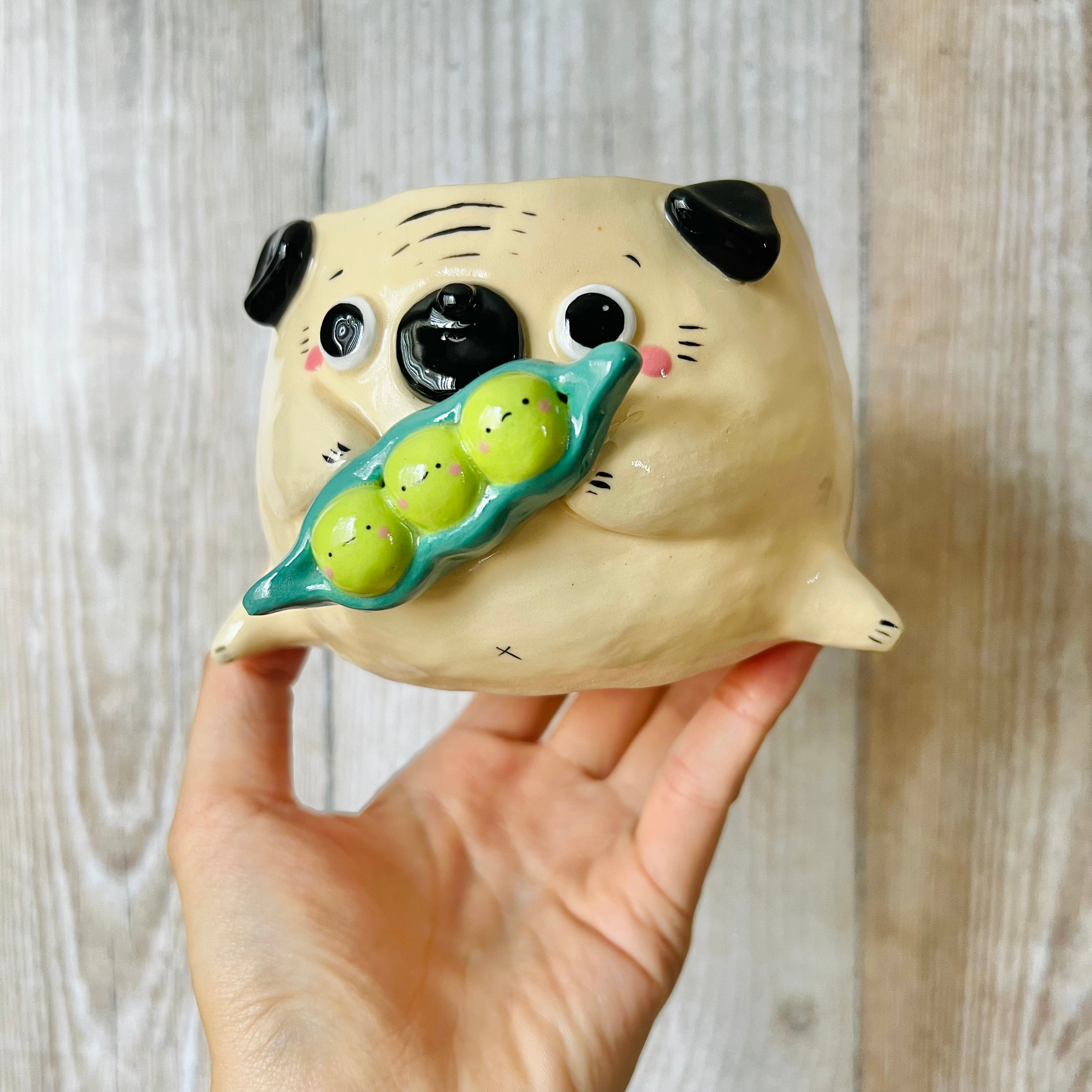 PUGGO POT with peas in a pod friend