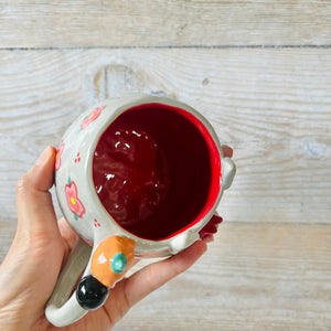 LNY TOTORO MUG with Bunny Daruma and mandarin friends