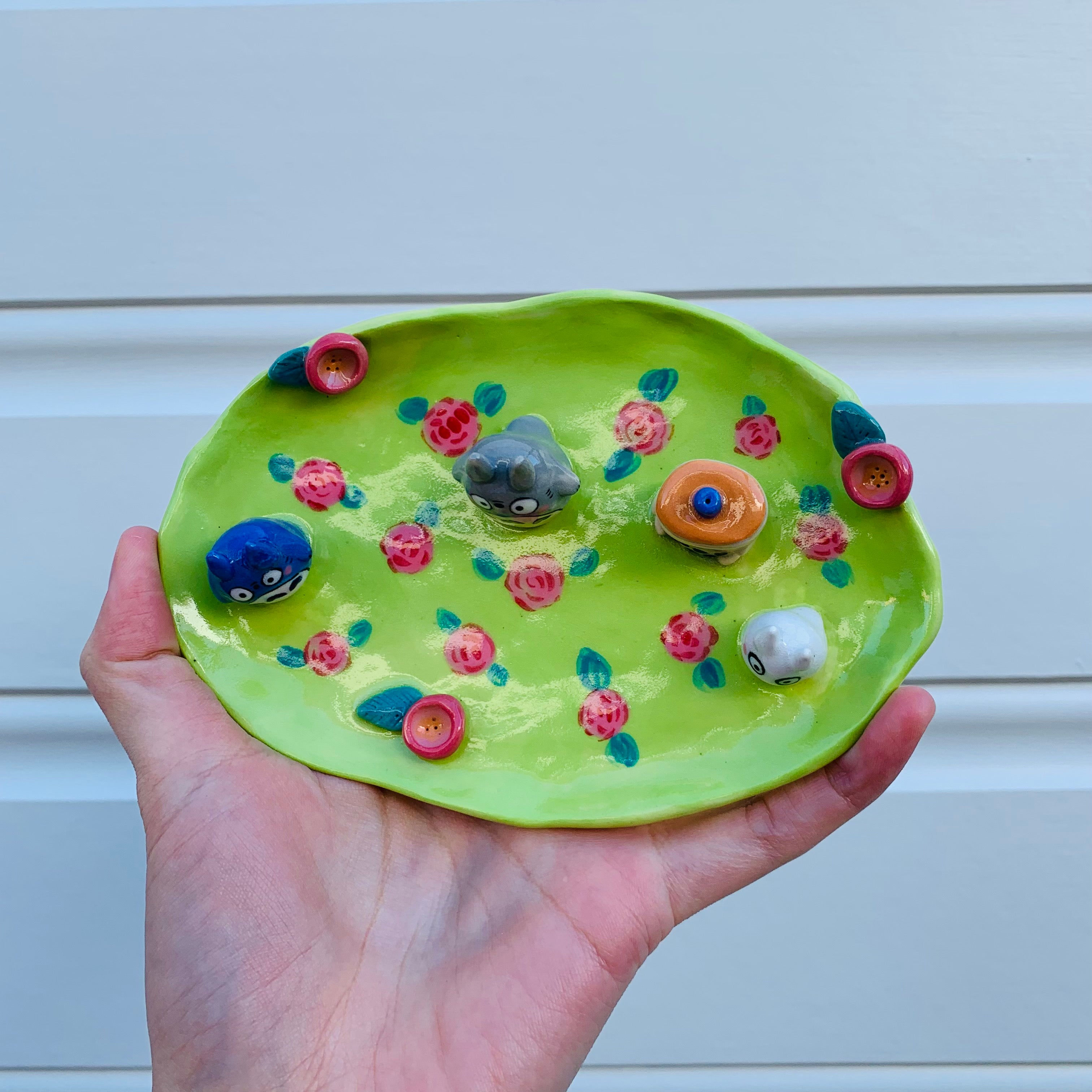 Totoro & friends & bubble tea trinket dish