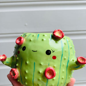 Flowery cactus pot