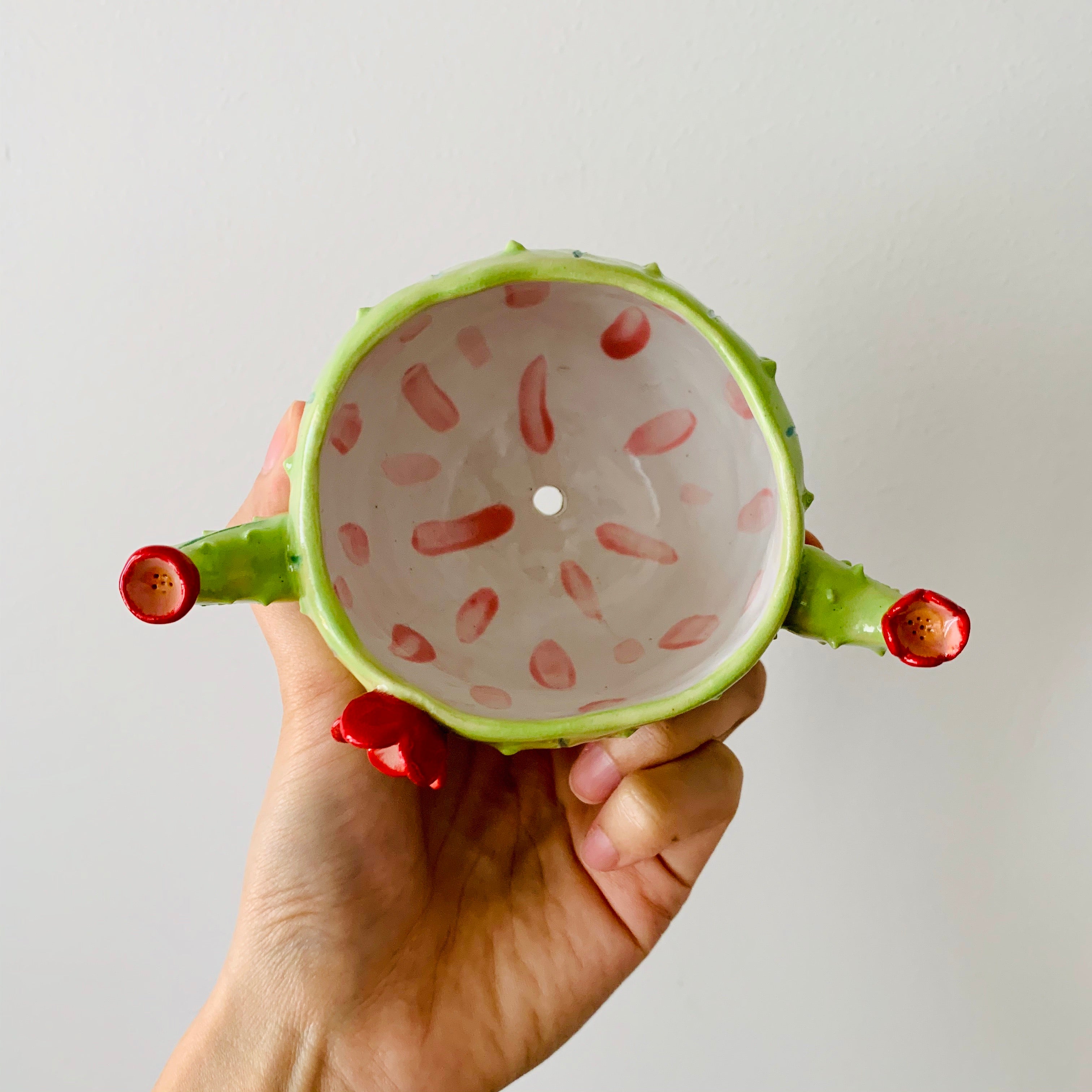 Flowery cactus pot
