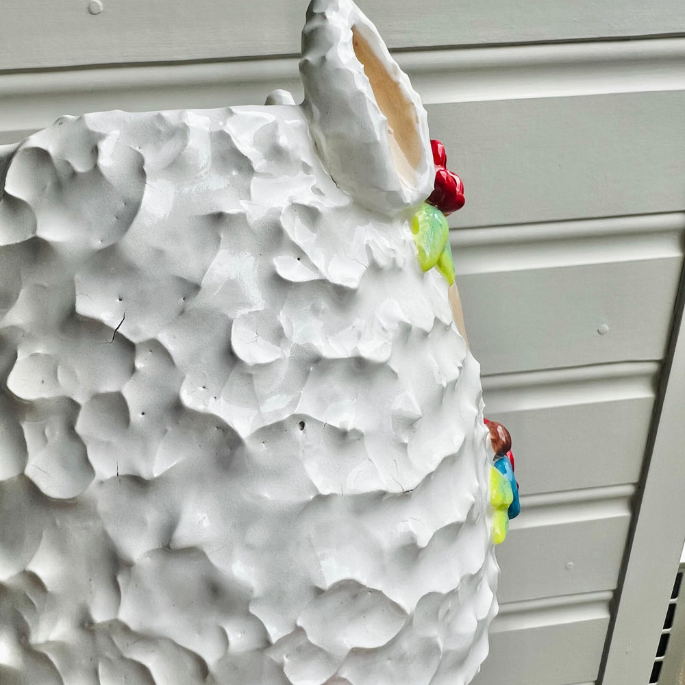 LARGE flowery llama pot, photo 6 of 7