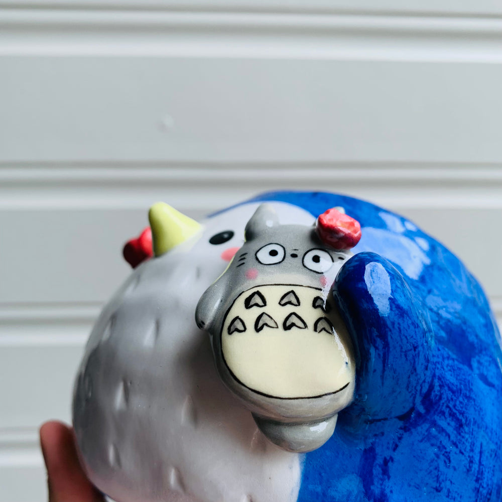Penguin pot with Totoro friend, photo 10 of 11