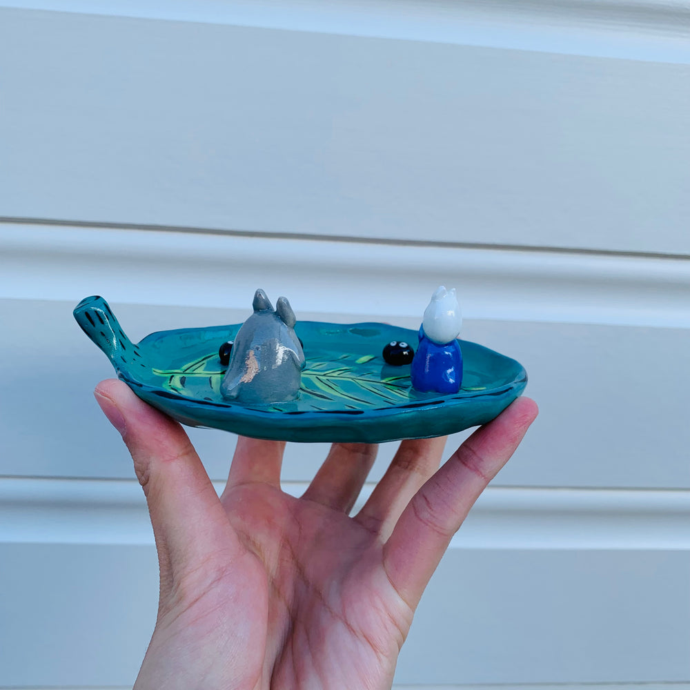 Totoro and friends leaf trinket dish, photo 8 of 9