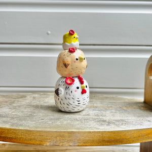 Chicken family vase set