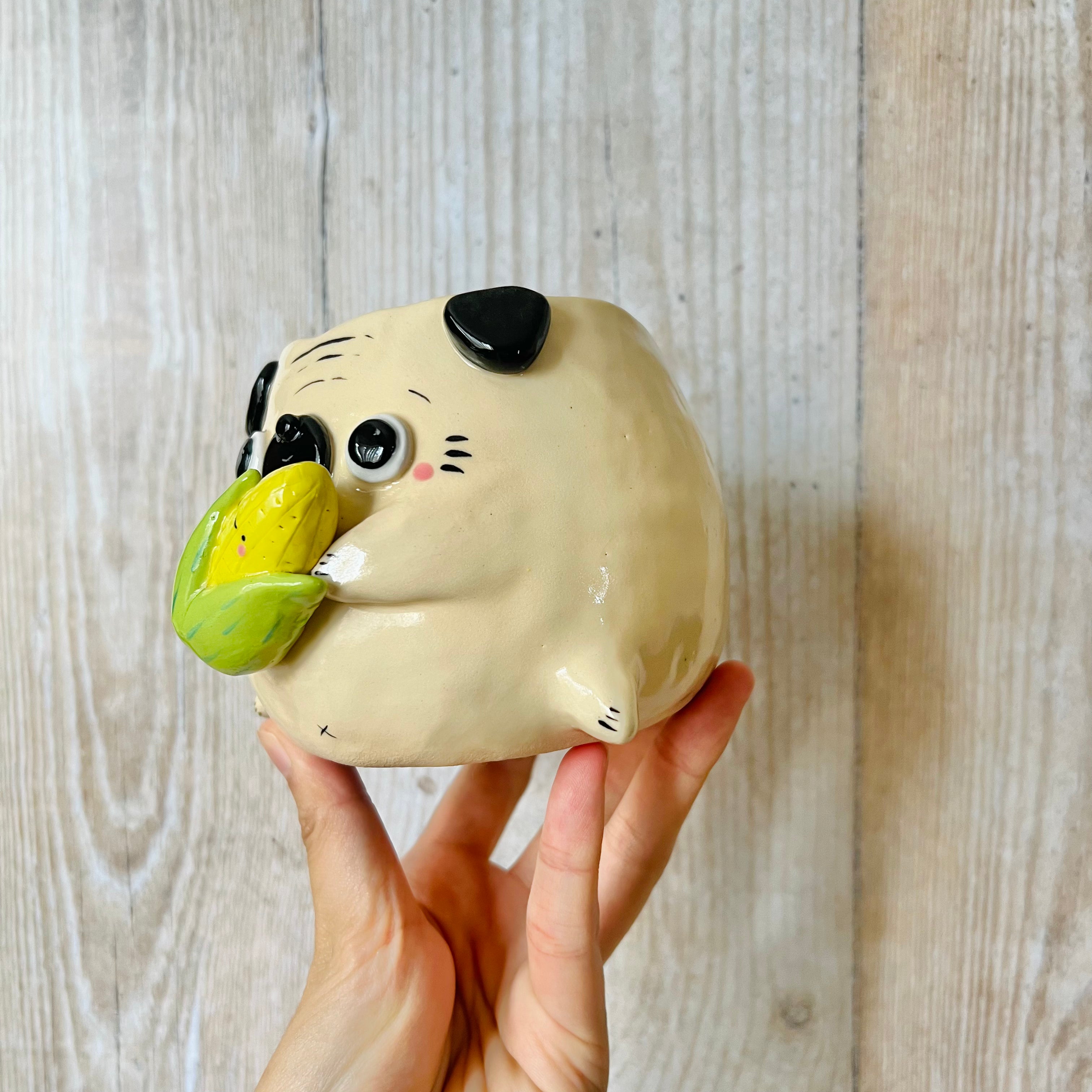 PUGGO POT with corn cob friend