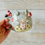 LNY TOTORO MUG with bunny and Daruma bunny friends