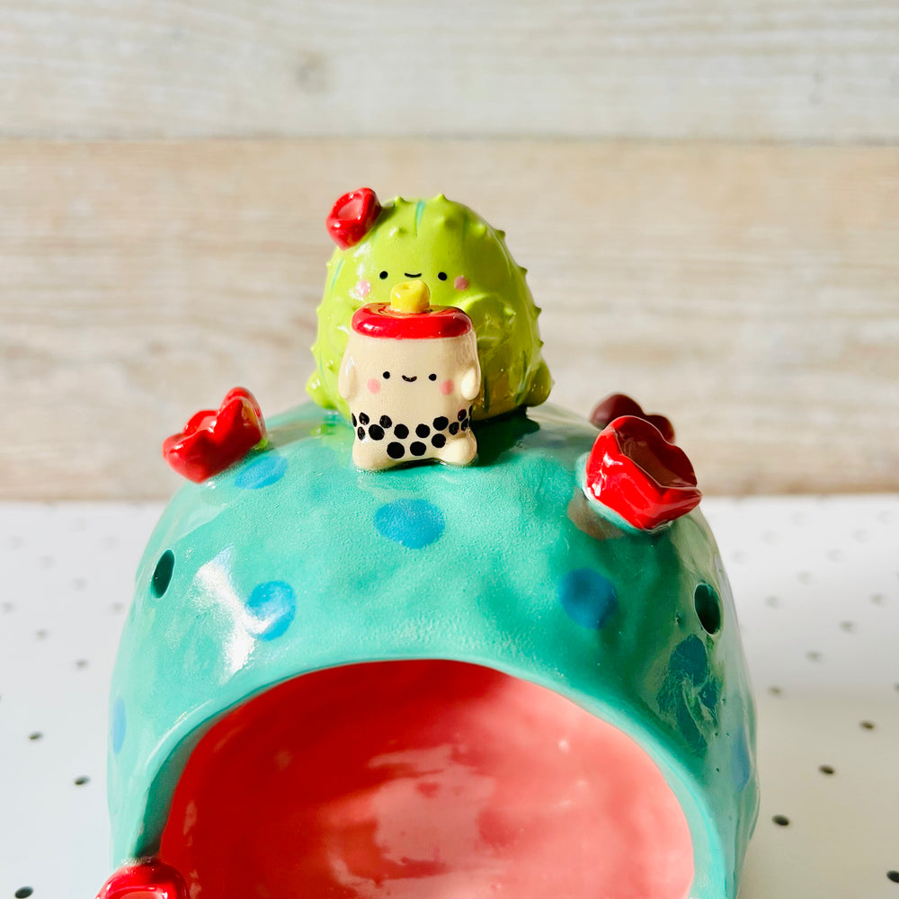 Classic cactus bubble tea candle holder, photo 2 of 8
