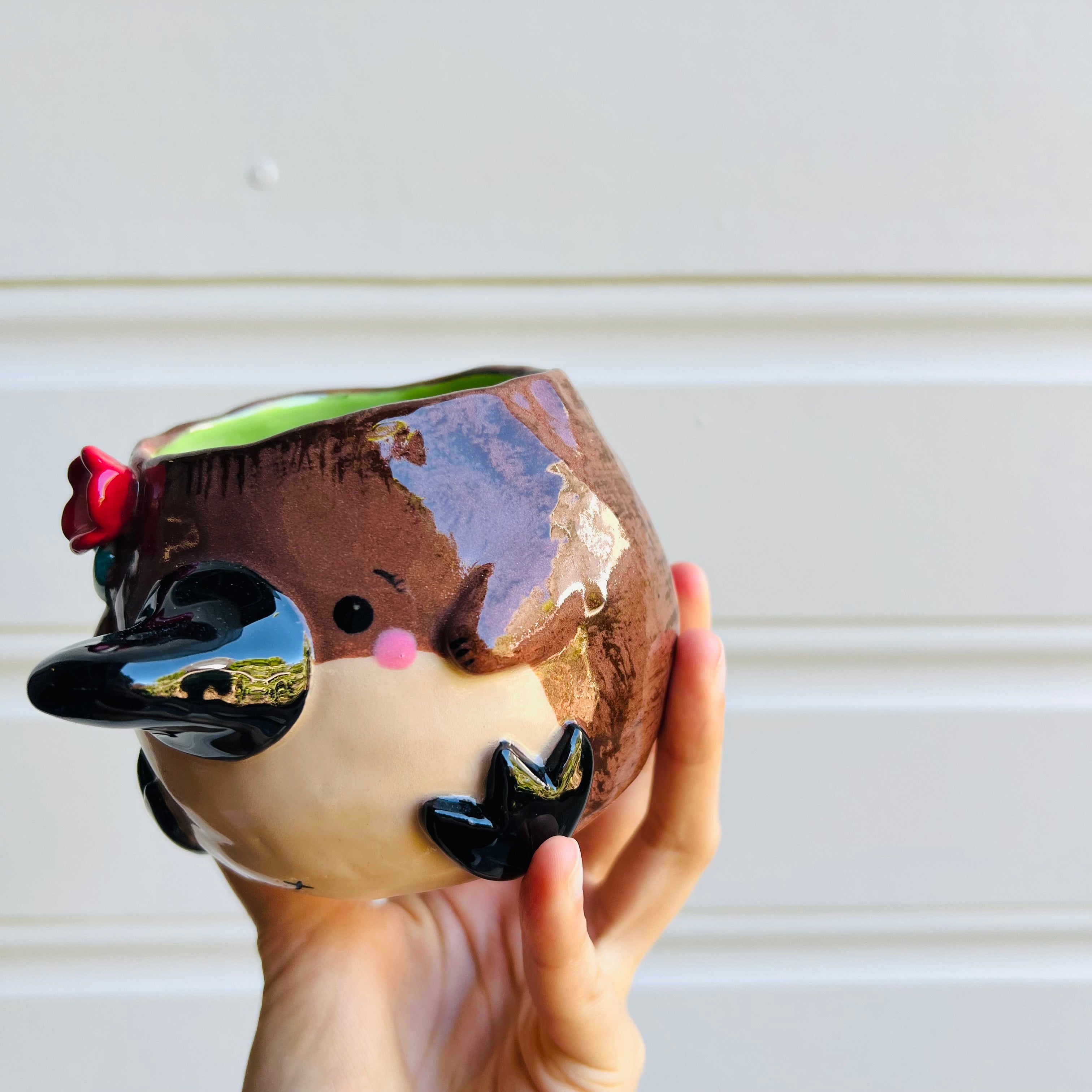 Flowery Platypus Pot