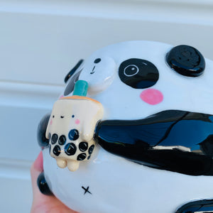 PRE ORDER: Panda with bubble tea planter