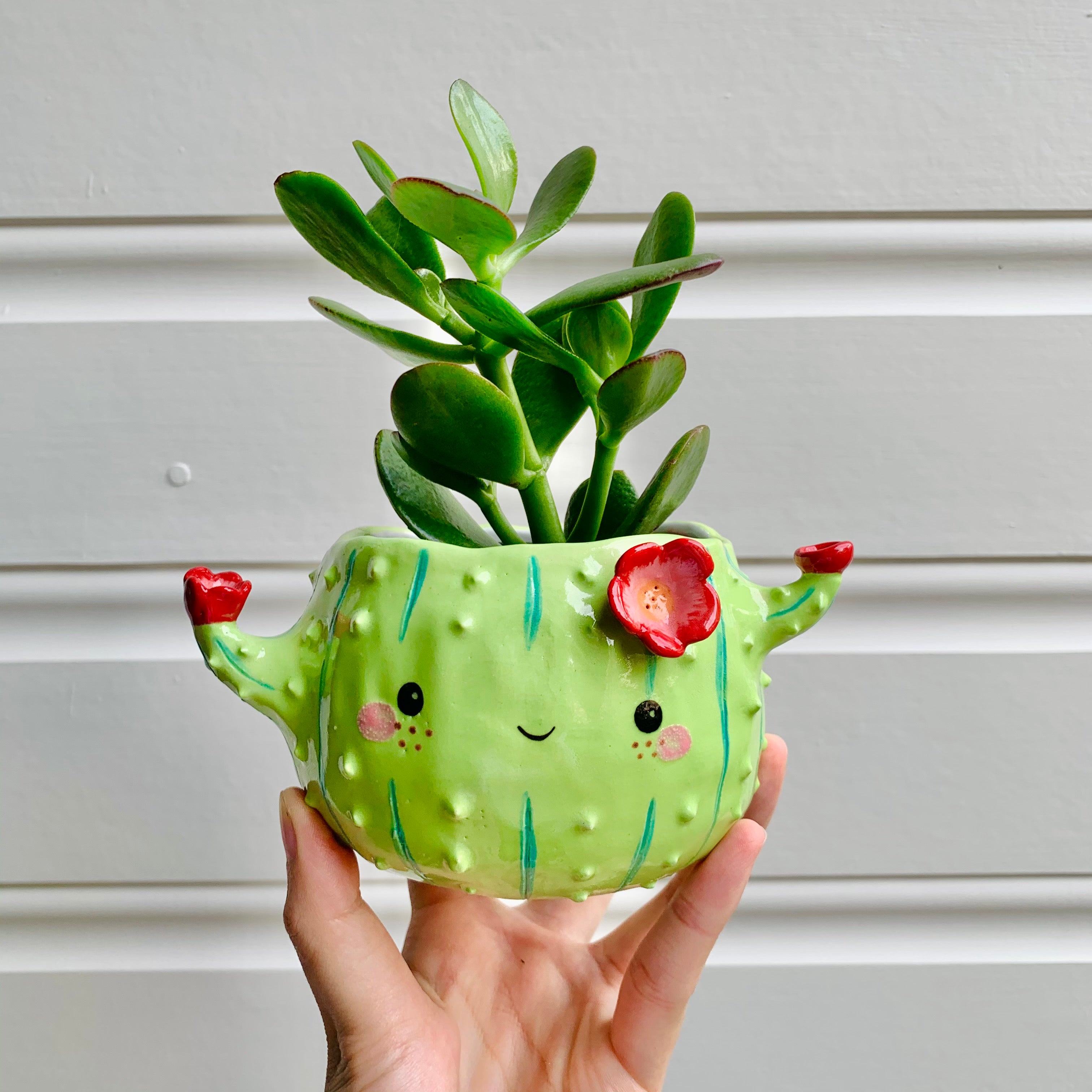 Flowery Cactus Pot