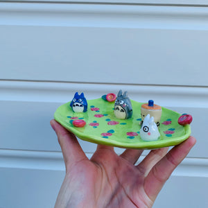 Totoro & friends & bubble tea trinket dish