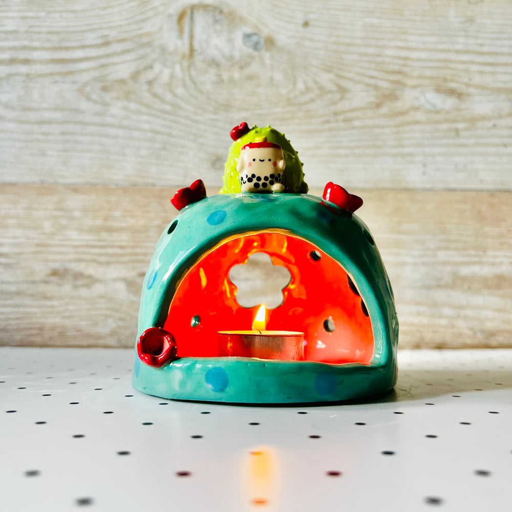 Classic cactus bubble tea candle holder, photo 8 of 8