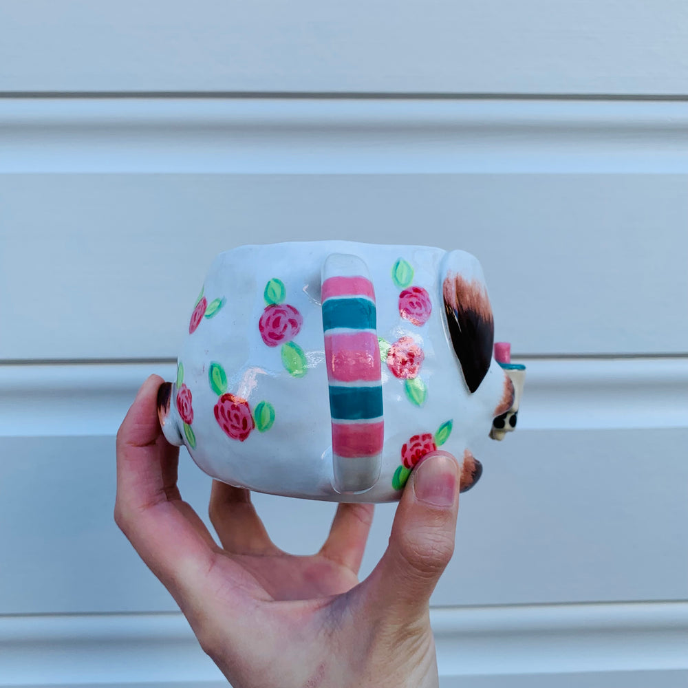 Flowery bunny with bubble tea mug, photo 4 of 9