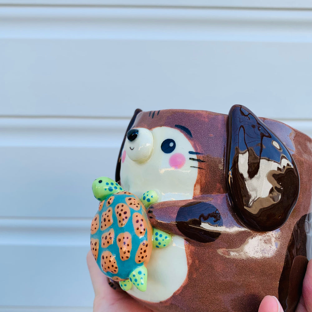 Big doggo with turtle friend planter, photo 10 of 10