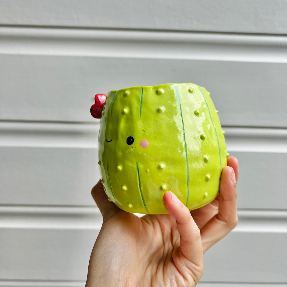Flowery cactus pot, photo 3 of 6