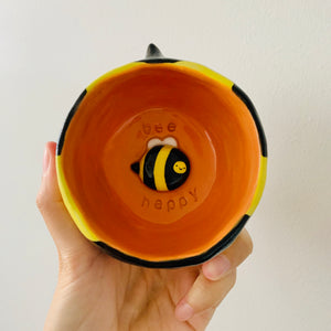 ORANGE ‘Bee Happy’ snack bowl