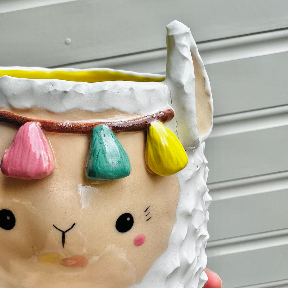 LARGE tassel llama pot, photo 9 of 9