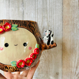 HAPPY TREE POT with panda friends