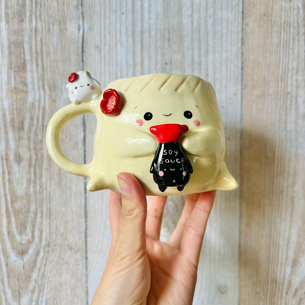 DUMPLING MUG with soy sauce & dumpling friends, photo 1 of 8