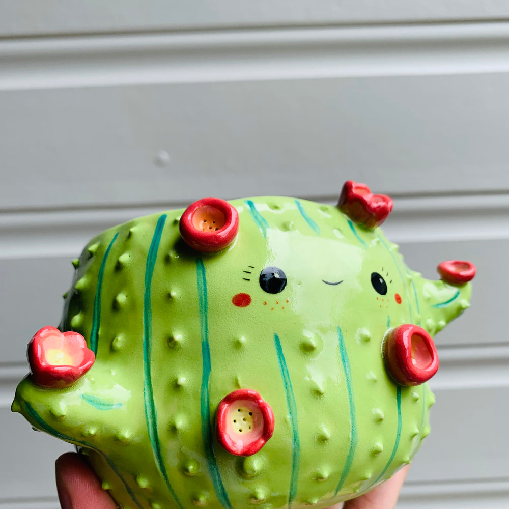 Flowery cactus pot, photo 2 of 9