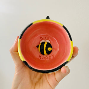 PINK ‘Bee Happy’ snack bowl