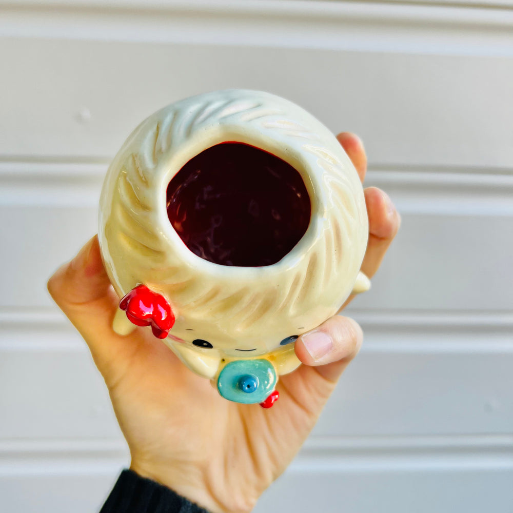Small Dumpling VASE with bubble tea friend, photo 4 of 5