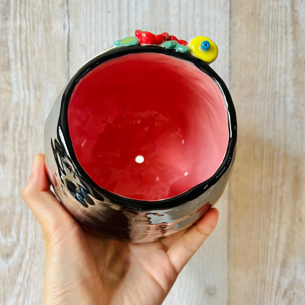 Flowery NO FACE POT with bubble tea friends, photo 5 of 9