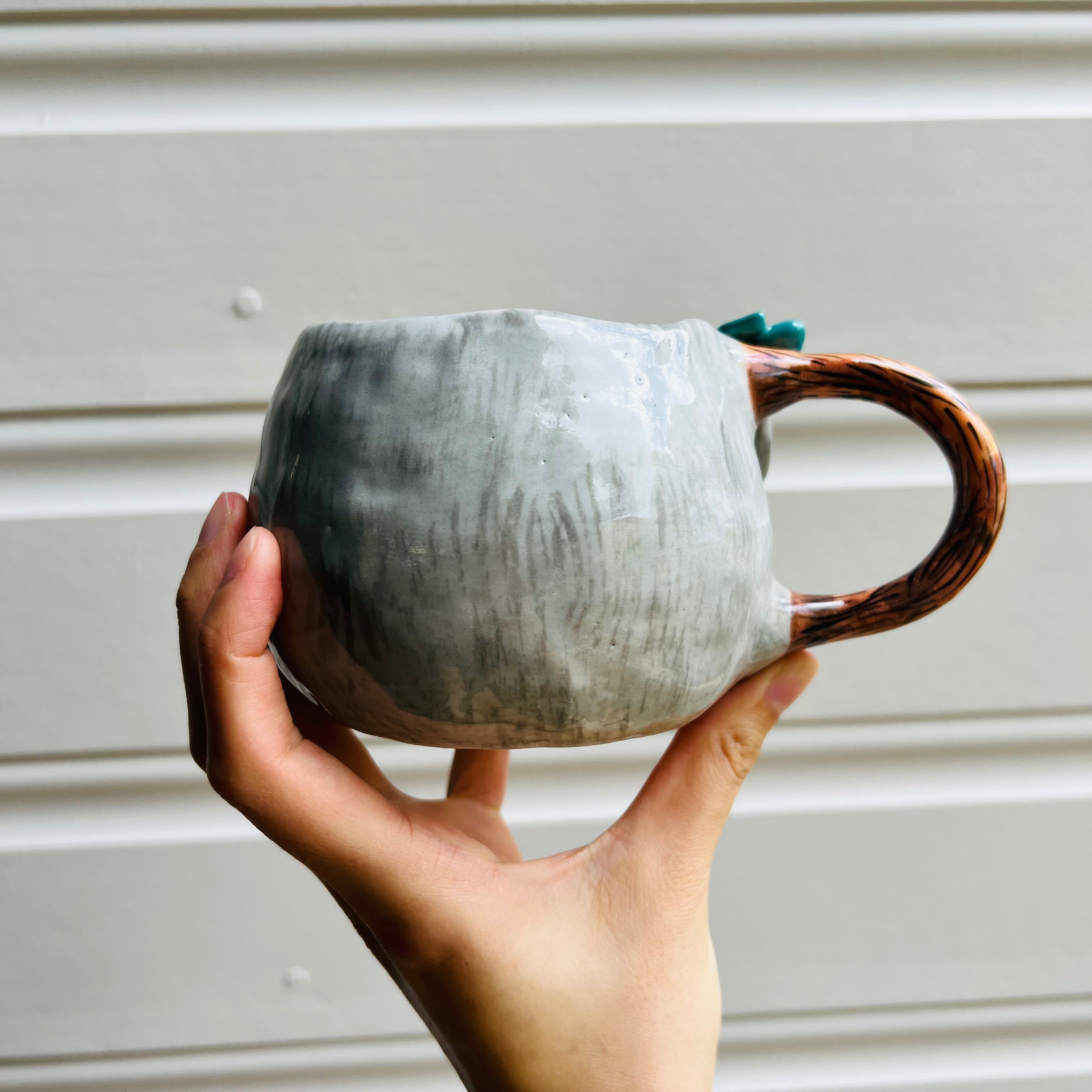 Koala Mug with Budgie friends