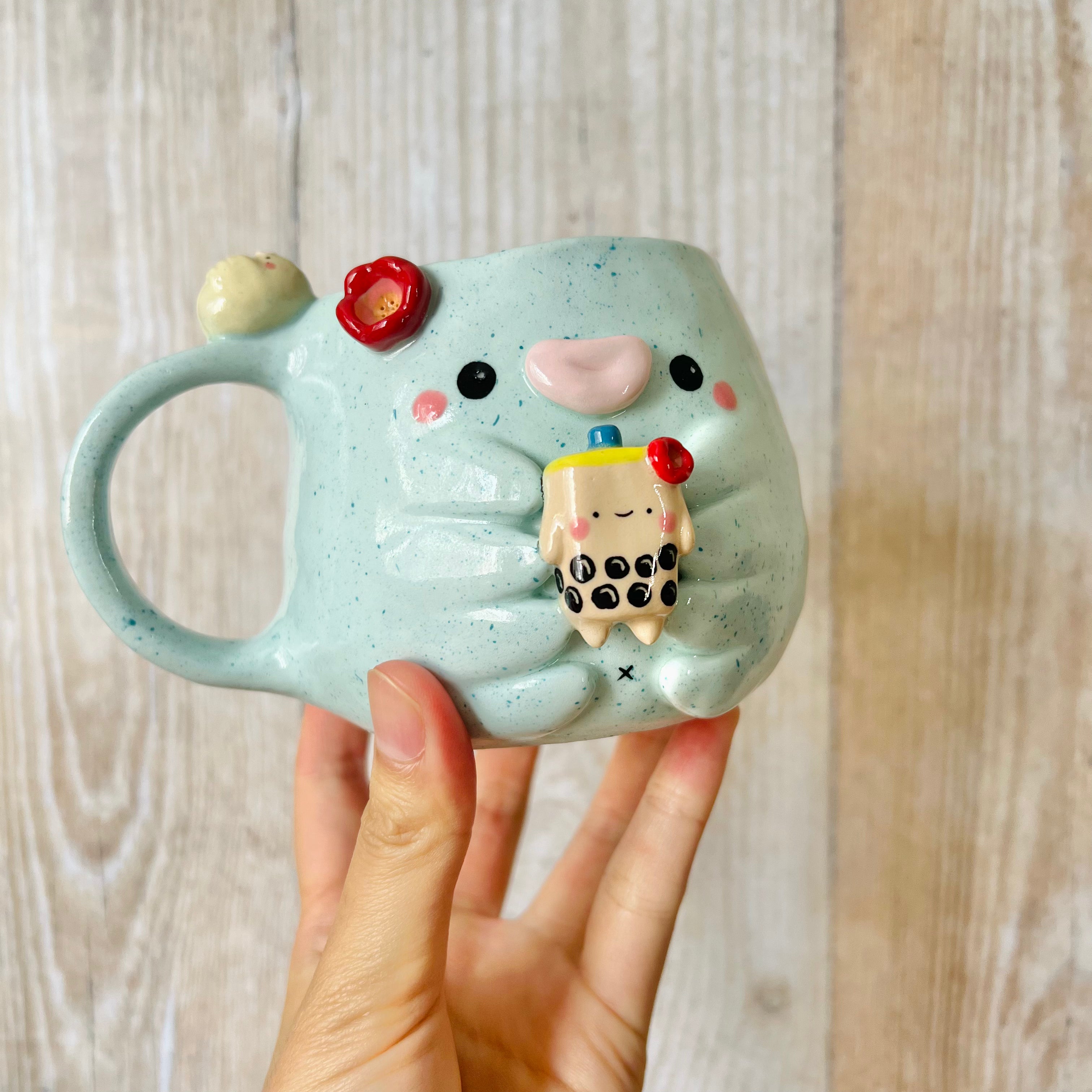 TARDIGRADE mug with bubble tea friend