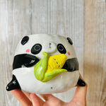 PANDA POT with corn cob friend