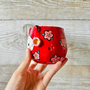 LNY DARUMA CAT MUG with cat friends