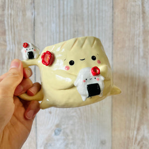 DUMPLING MUG with Onigiri friends