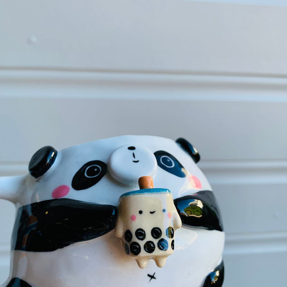 Panda mug with bubble tea friend, photo 2 of 8