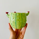 Flowery cactus pot