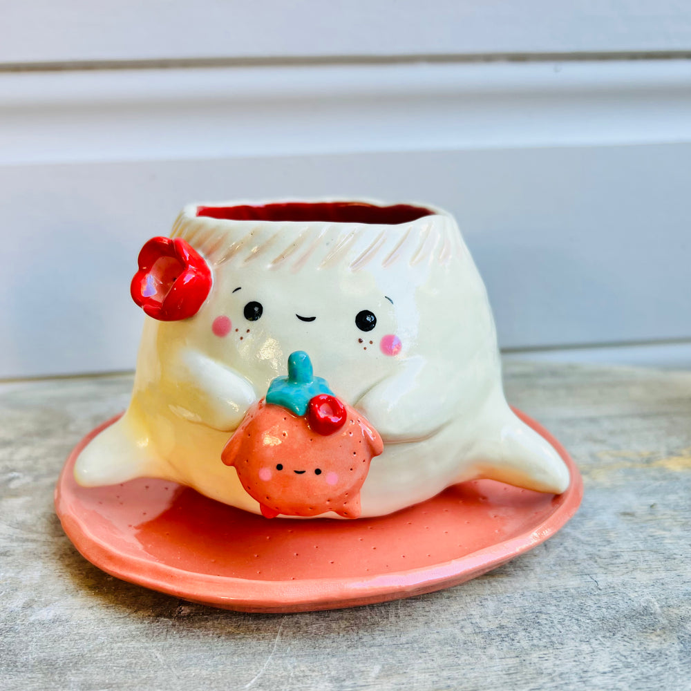 Dumpling POT with mandarin friend & matching dish, photo 2 of 4