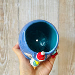 FESTIVE PENGUIN POT with snowman friend