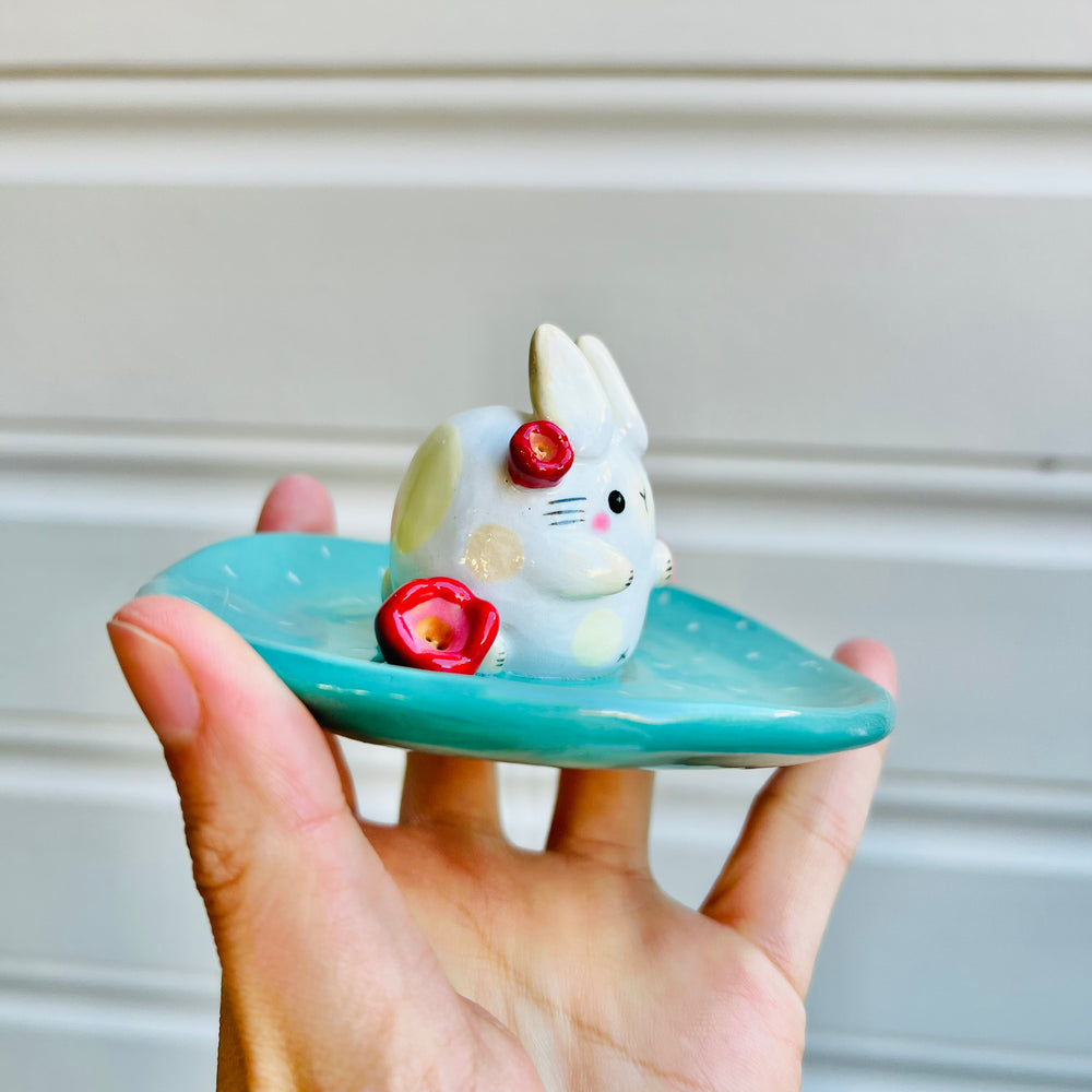 2 in 1 BUNNY vase trinket dish, photo 2 of 4